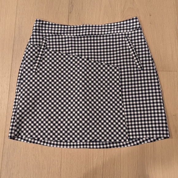Checkered Navy and White Women's Skort - Picture 1 of 7